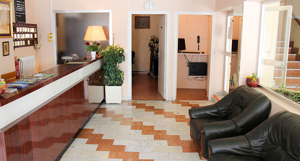 Reception of the hotel sampiero corso Picture of the recption part of the hotel sampiero corso corte