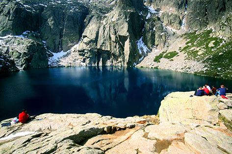 Picture of the Melo (or melu) lake in the restonica valley in Corte